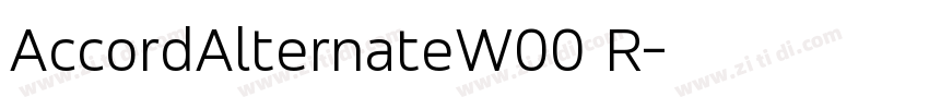 AccordAlternateW00 R字体转换